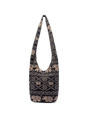 𝅺🆕 Hobo Fashion canvas Shoulder Bag Hippie Crossbody Bohemian Animal Print NWT